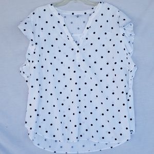 Old Navy White /Polka Dot Ruffle Sleeveless NWT